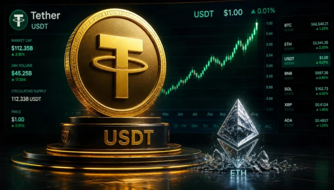 Schimbare de gardă în top: Tether (USDT) depășește Ethereum. Semnal de panică sau „combustibil” pentru viitoarea creștere?