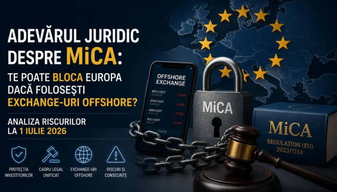 Adevărul Juridic despre MiCA: Te poate bloca Europa dacă folosești exchange-uri offshore? Analiza riscurilor la 1 iulie 2026