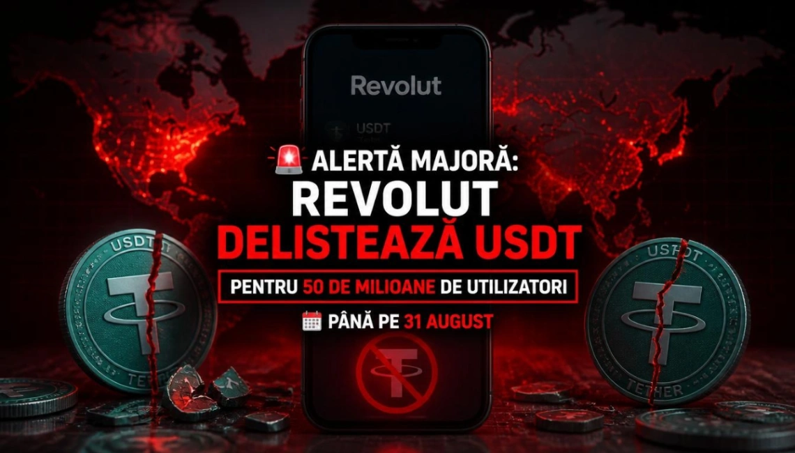 🚨 Alertă Majoră: Revolut Delistează USDT pentru 50 de Milioane de Utilizatori până pe 31 August