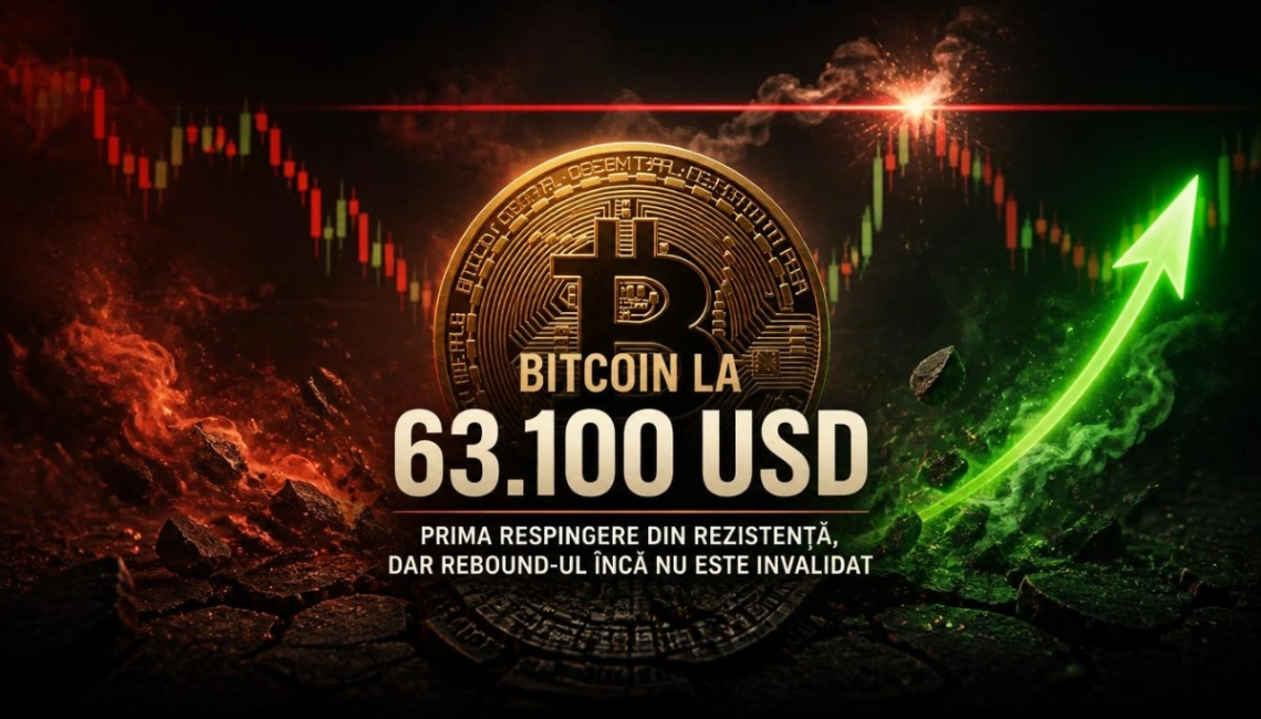 📈 Market Pulse: Bitcoin la 63.100 USD. Prima respingere din rezistență, dar rebound-ul încă nu este invalidat 7 iulie