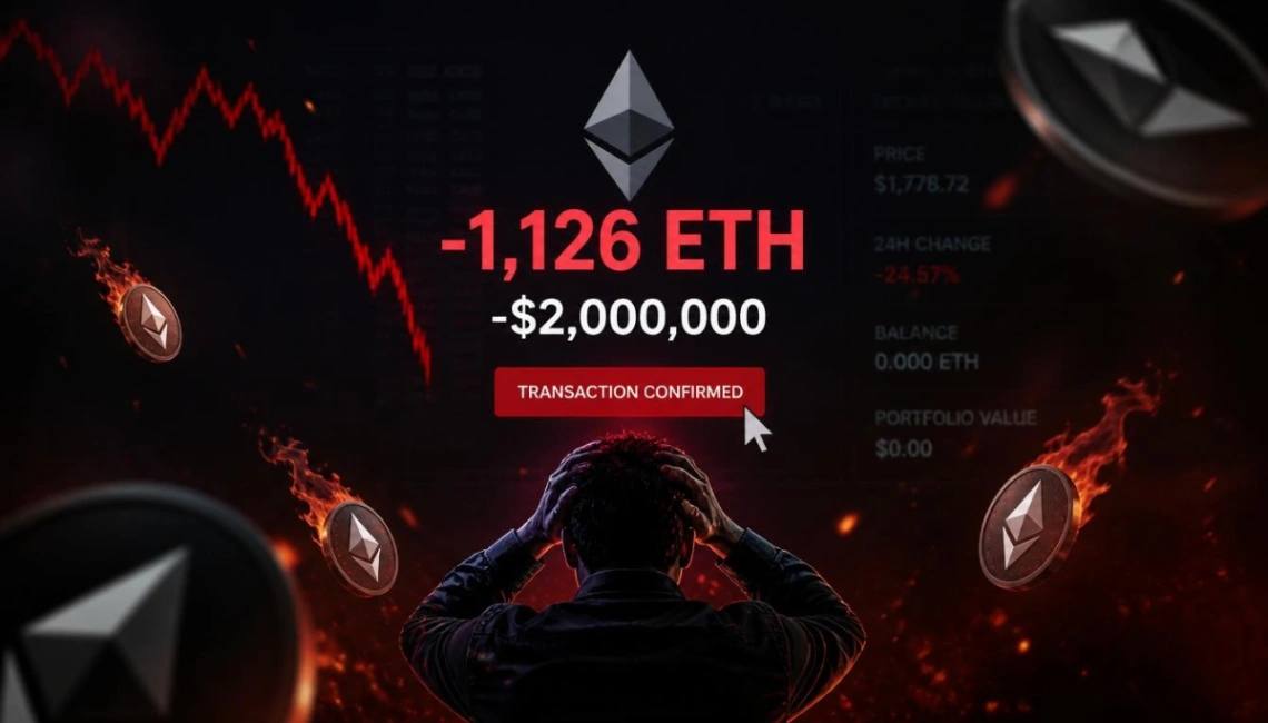 🚨 Greșeala de 2 Milioane de Dolari: Cum a evaporat un trader 1.126 ETH dintr-un singur click în DeFi