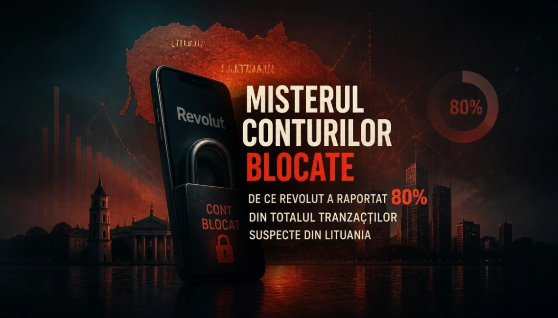 Misterul conturilor blocate: De ce Revolut a raportat 80% din totalul tranzacțiilor suspecte din Lituania