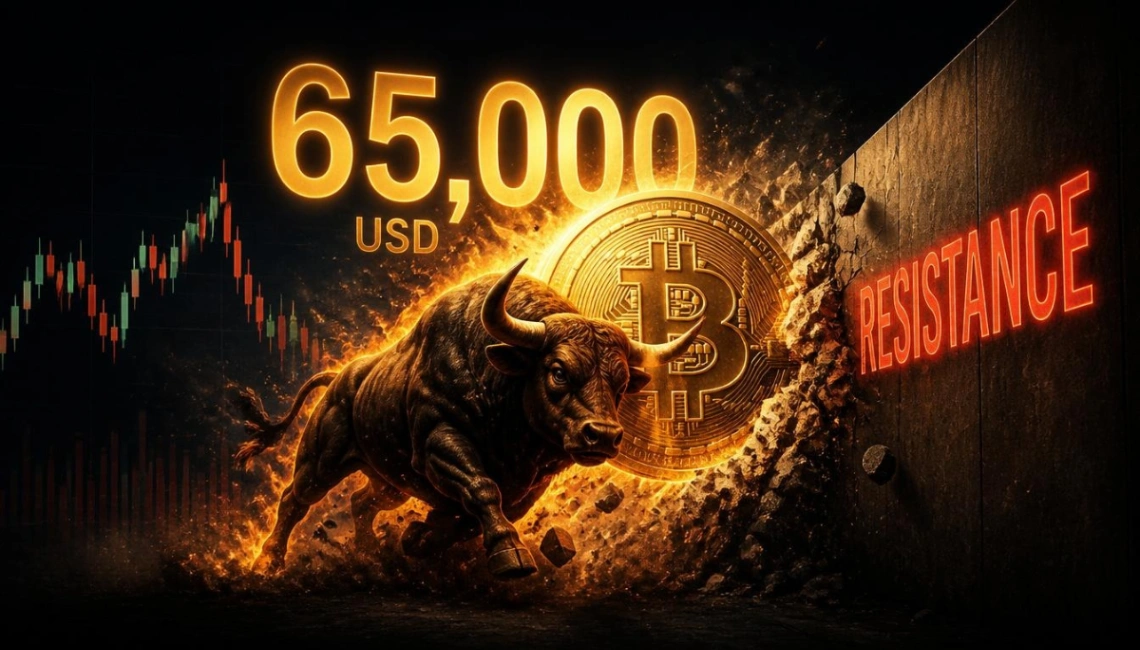 Bitcoin atacă 65.000 USD. Momentum-ul se aliniază bullish, dar prețul intră direct în rezistență. Analiza 15 iulie