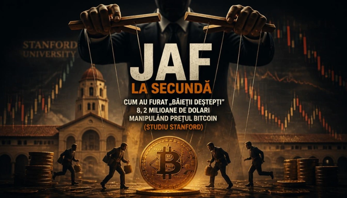Jaf la secundă: Cum au furat „băieții deștepți” 8,2 milioane de dolari manipulând prețul Bitcoin (Studiu Stanford)
