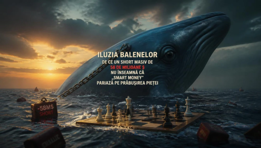Iluzia Balenelor: De ce un Short masiv de 58 de milioane $ nu înseamnă că „Smart Money” pariază pe prăbușirea pieței