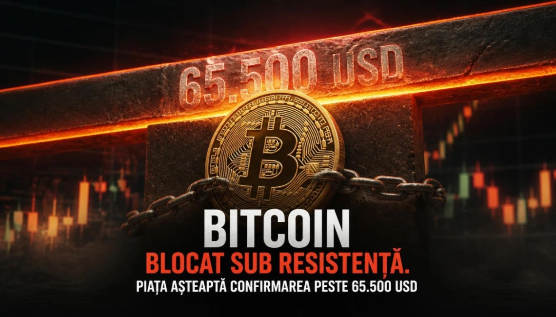 Bitcoin blocat sub rezistență. Piața așteaptă confirmarea peste 65.500 USD Analiza Bitcoin 20 iulie