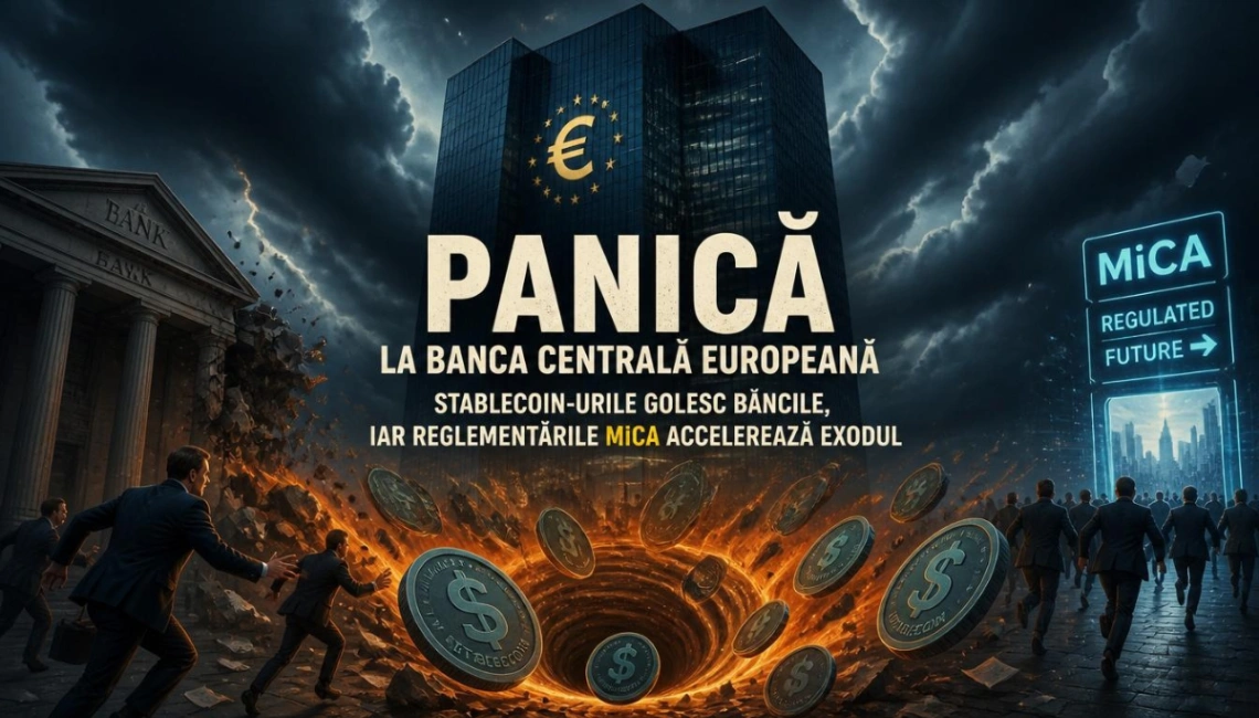 Panică la Banca Centrală Europeană: Stablecoin-urile golesc băncile, iar reglementările MiCA accelerează exodul